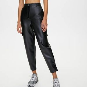 Wilfred faux leather modern cargo pant